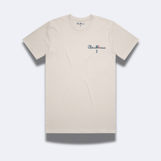BirdHaus GC - Club Tee - Ivory & Blue